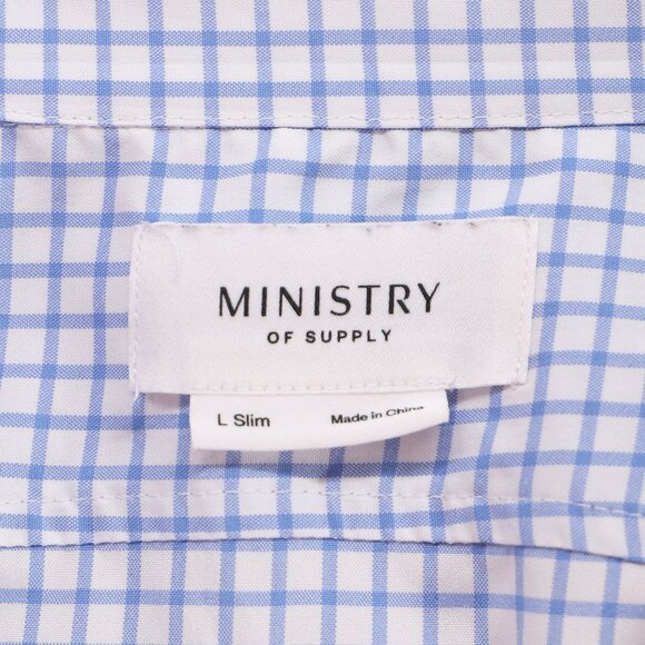 MINISTRY OF SUPPLY Aero Dress Shirt Performance Button Down Size L Slim - Picture 6 of 7